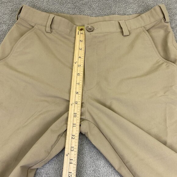 Under Armour Mens 34x32 (Fits 34x30) Khaki Golf Pants Straight Leg Chino FLAWS - Picture 7 of 11